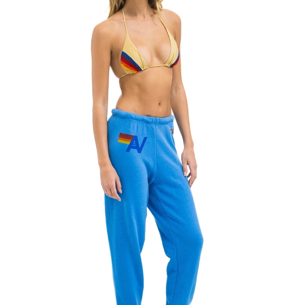 Aviator Nation logo sweatpants - cobalt